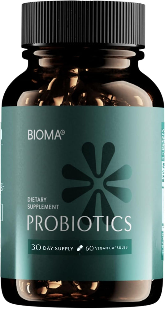 BIOMA Probiotics - Digestive Health Probiotic - Gut Support for Men & Women with Xylooligosaccharides, Tributyrin & Bifidobacterium - Vegan & Gluten Free - 60 Delayed-Release Capsules (30-Day Supply)
